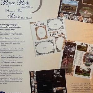 Creative Memories Wild Side Paper Pack Limited Edition